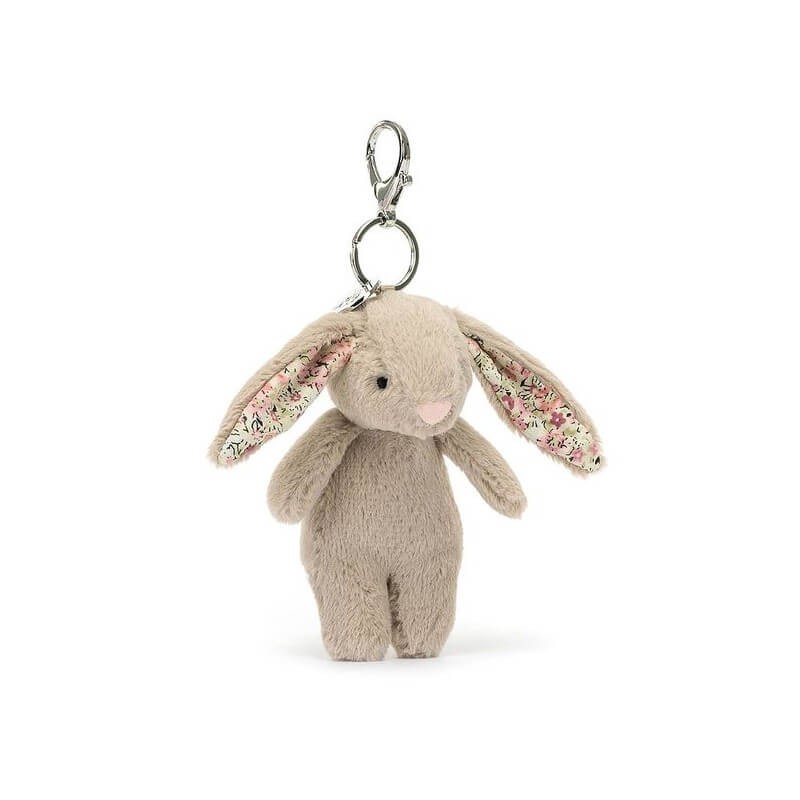 Breloczek Króliczek z Kwiecistymi Uszami Beżowy 17 cm / Jellycat