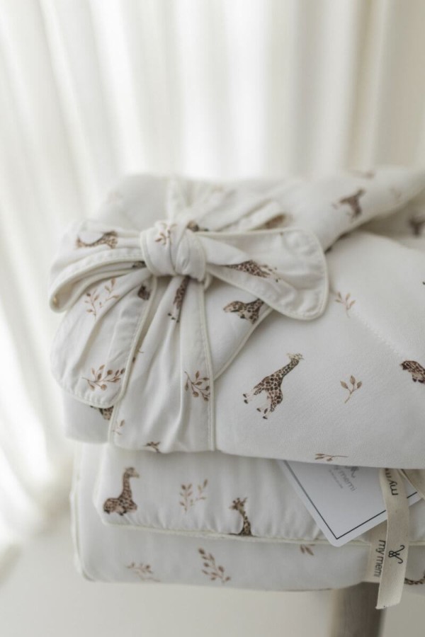 Bambusowa pościel z wypełnieniem 75x95 - giraffes / My Memi
