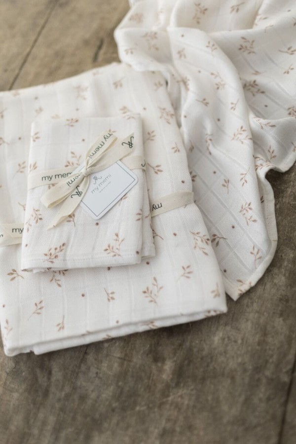 Bambusowy otulacz muślinowy 120x120 - twigs / My Memi