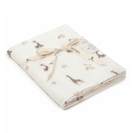 Bambusowy otulacz muślinowy 120x120 - giraffes / My Memi