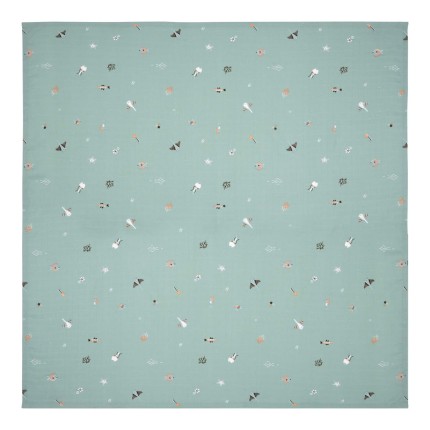 Otulacz bambusowo-muślinowy 110 x 110cm Ocean Vibes / bébé-jou