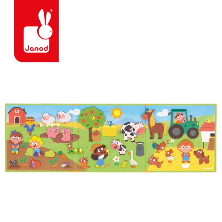 Magnetyczna układanka Magneti'stories Farma 3+ / Janod