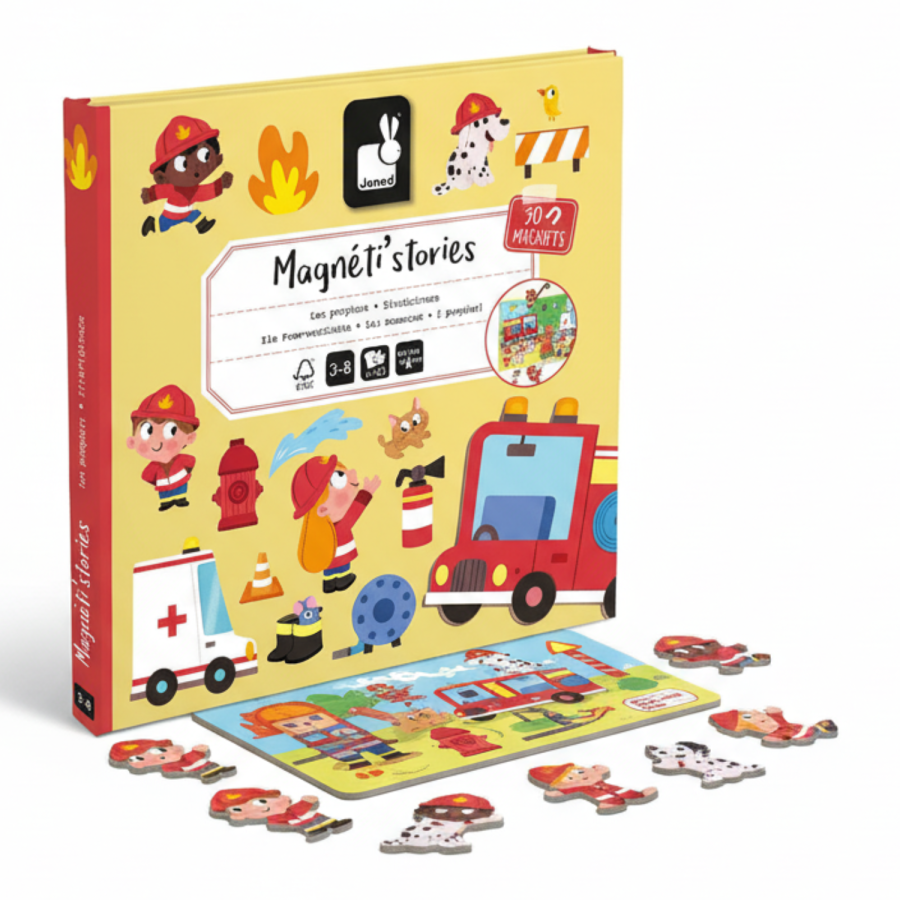 Magnetyczna układanka Magneti'stories Strażacy 3+ / Janod