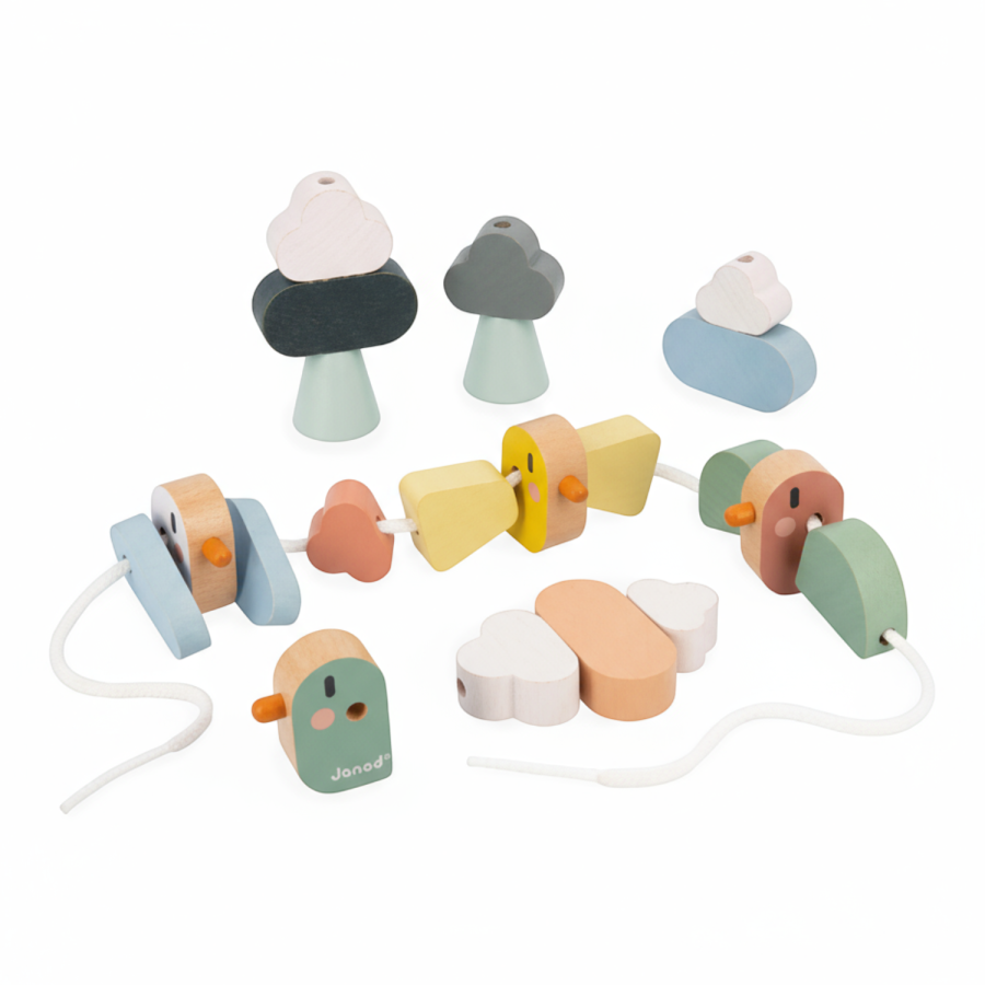 Nawlekanka z drewnianymi ptaszkami Sweet Cocoon / Janod