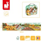 Puzzle panoramiczne w walizce Prehistoria 100 elementów / Janod