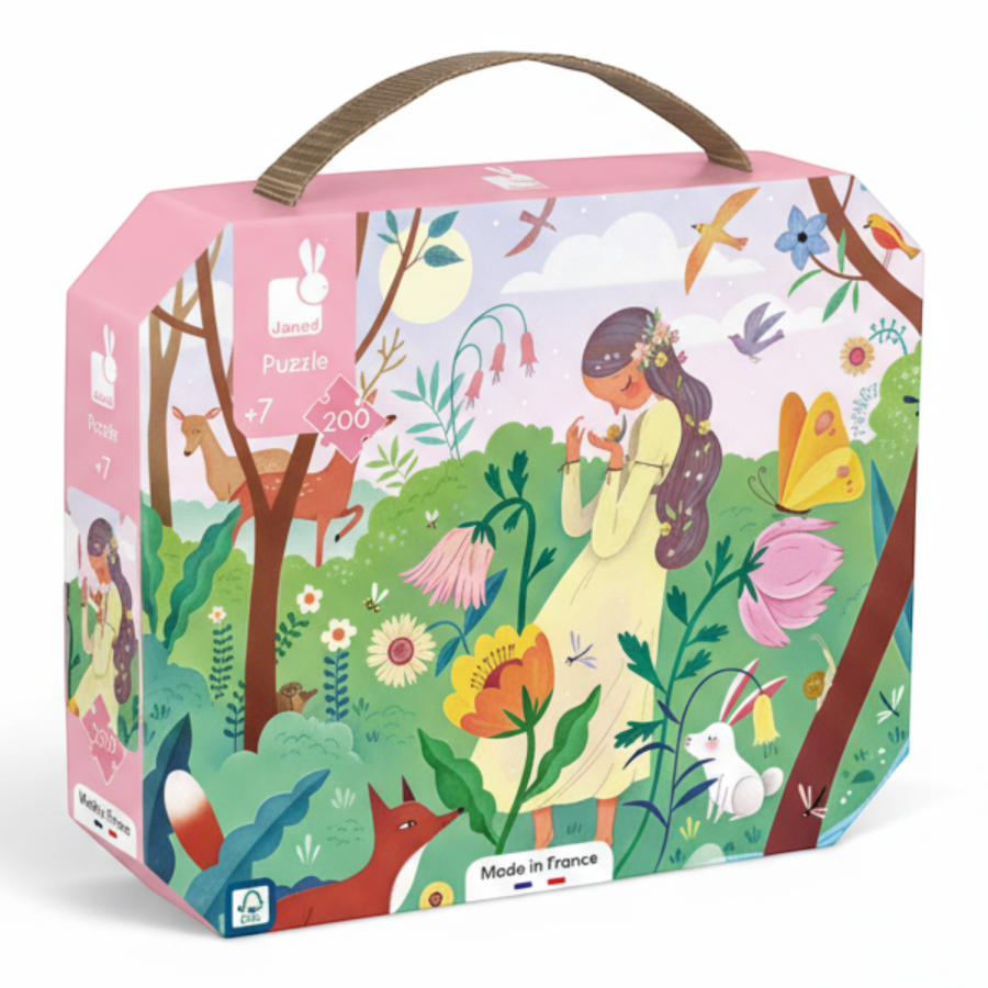 Puzzle w walizce Matka natura 200 elementów / Janod
