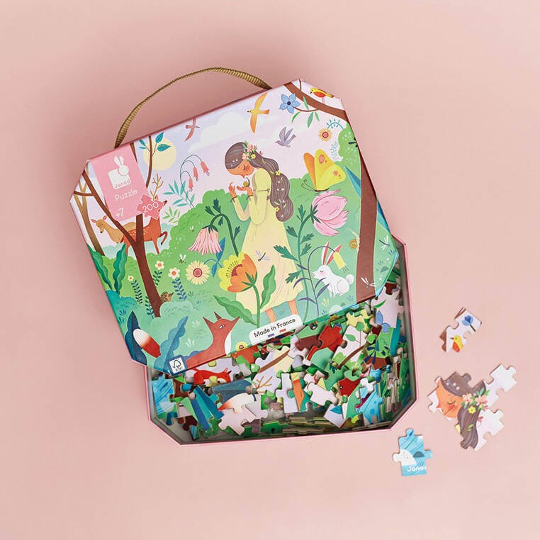 Puzzle w walizce Matka natura 200 elementów / Janod