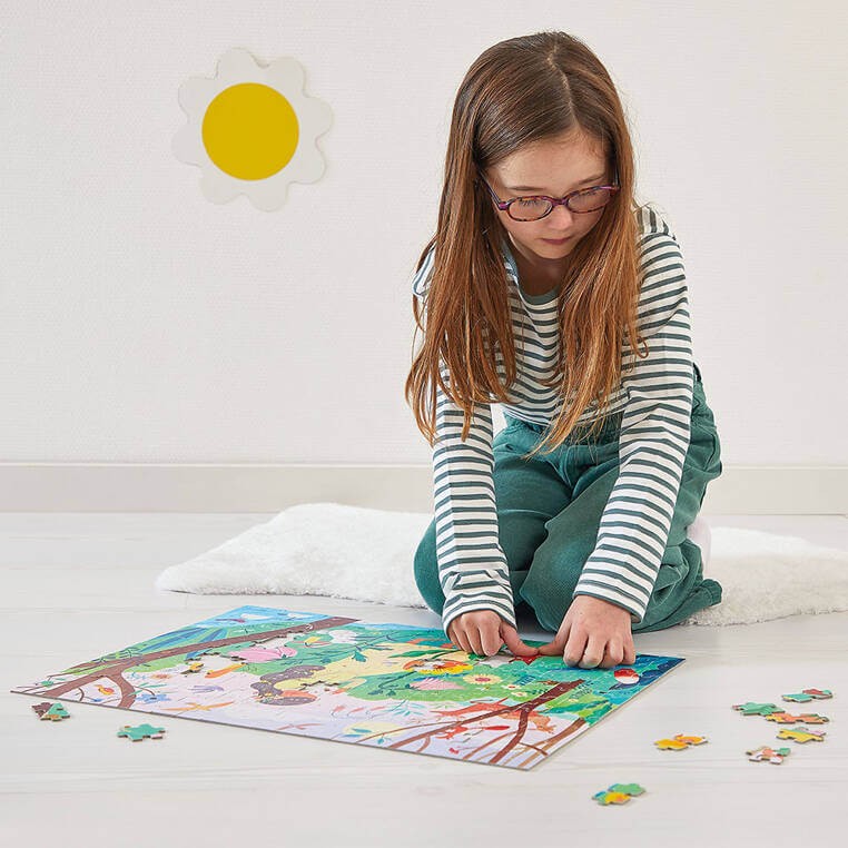 Puzzle w walizce Matka natura 200 elementów / Janod