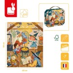 Puzzle w walizce Czary 200 elementów / Janod