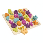 AlphaB.tical – drewniane puzzle ALFABET LITERKI – nowa wersja / B.Toys BX2096GZ