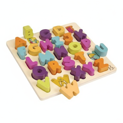 AlphaB.tical – drewniane puzzle ALFABET LITERKI / B.Toys