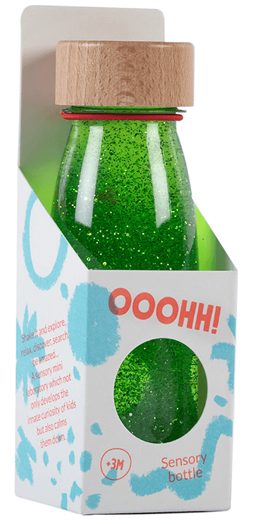 Butelka sensoryczna FLOAT zielona / Petit Boum