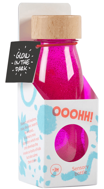 Butelka sensoryczna FLOAT NEON różowa / Petit Boum