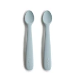 Łyżeczki sylikonowe do nauki samodzielnego jedzenia - Powder Blue / Mushie