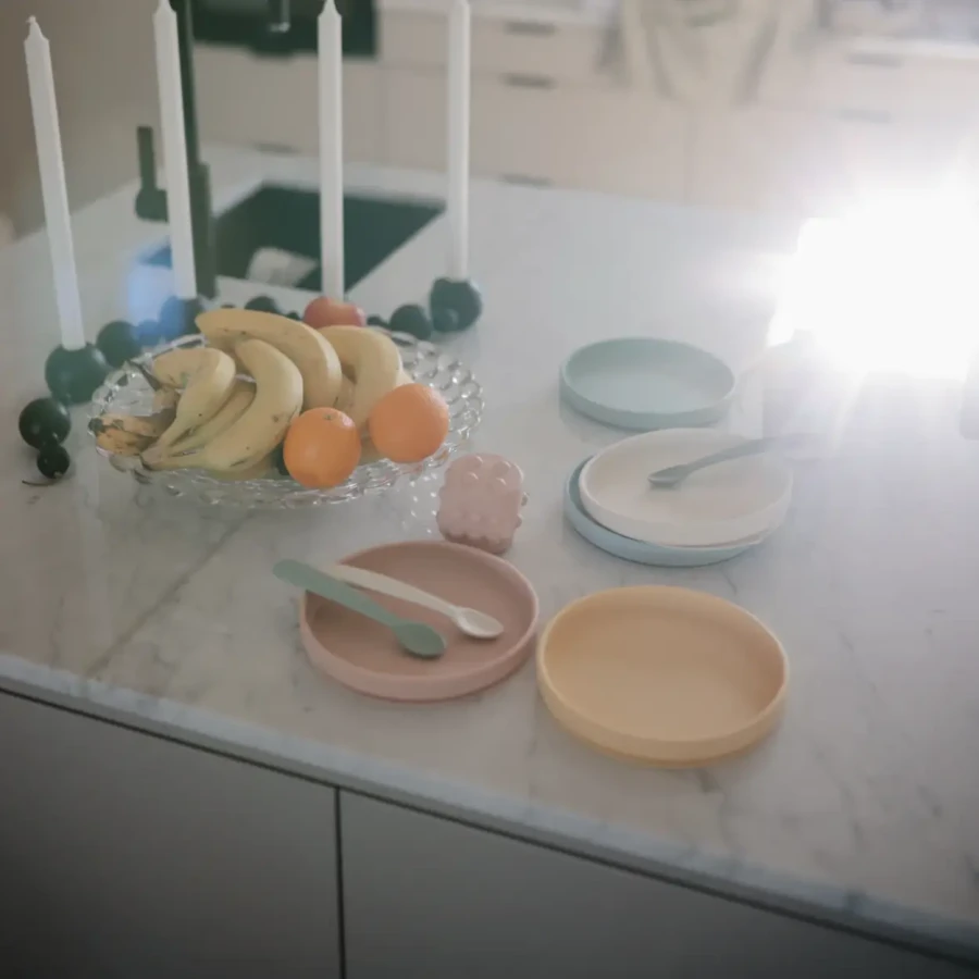 Łyżeczki sylikonowe do nauki samodzielnego jedzenia - Ivory / Mushie