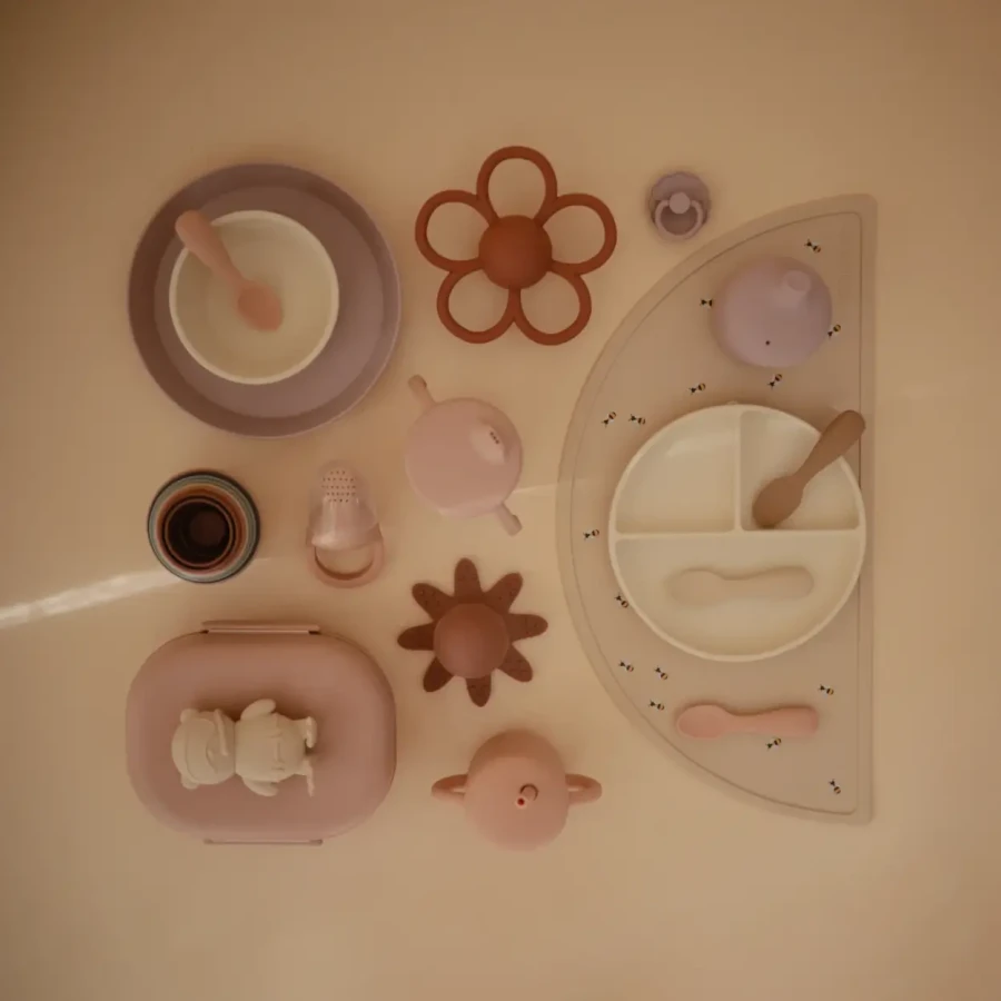 Talerzyk sylikonowy z przyssawką - Ivory / Mushie