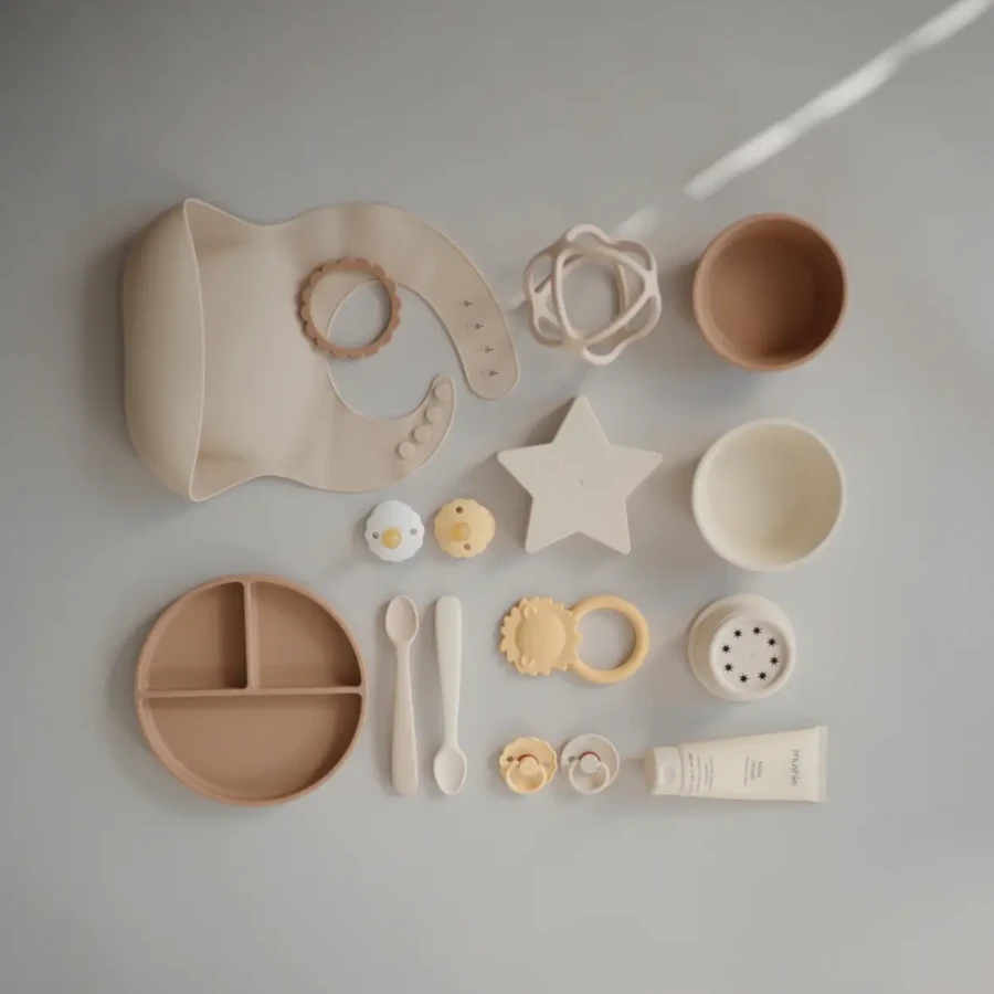 Talerzyk sylikonowy z przyssawką - Natural / Mushie