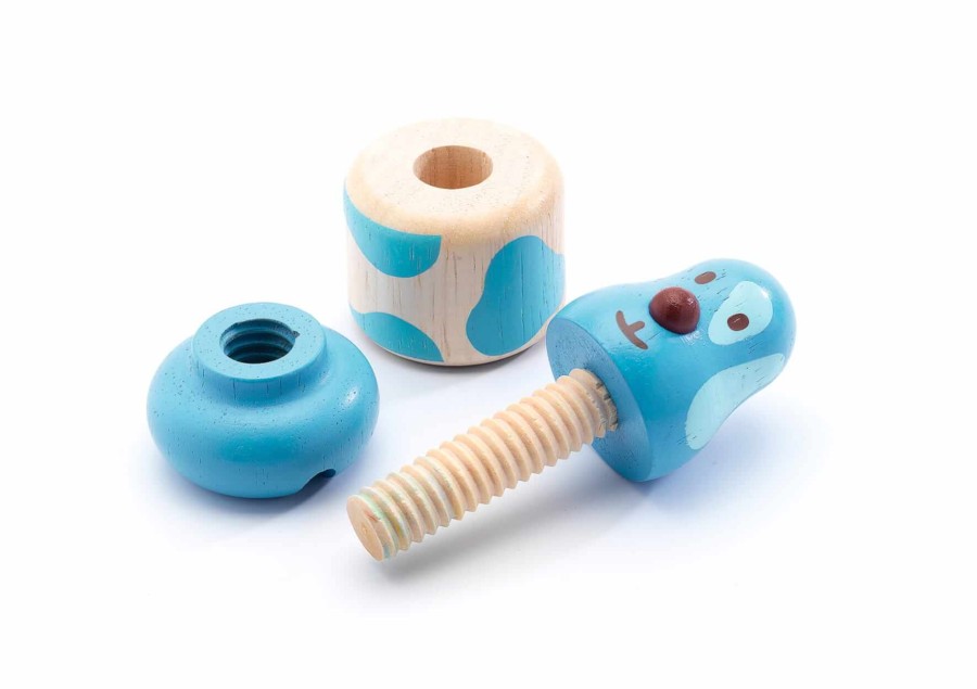 Drewniana zabawka śrubki -zwierzaki / Djeco