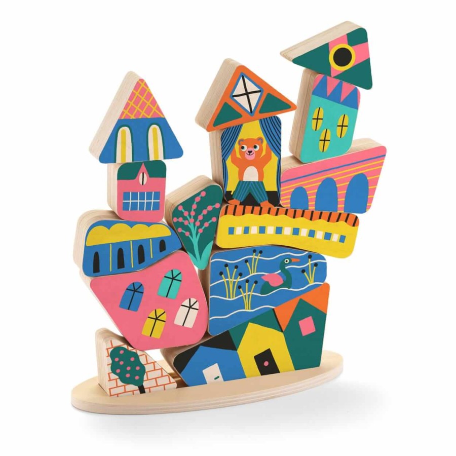 Drewniany balansujący DOMEK / Djeco