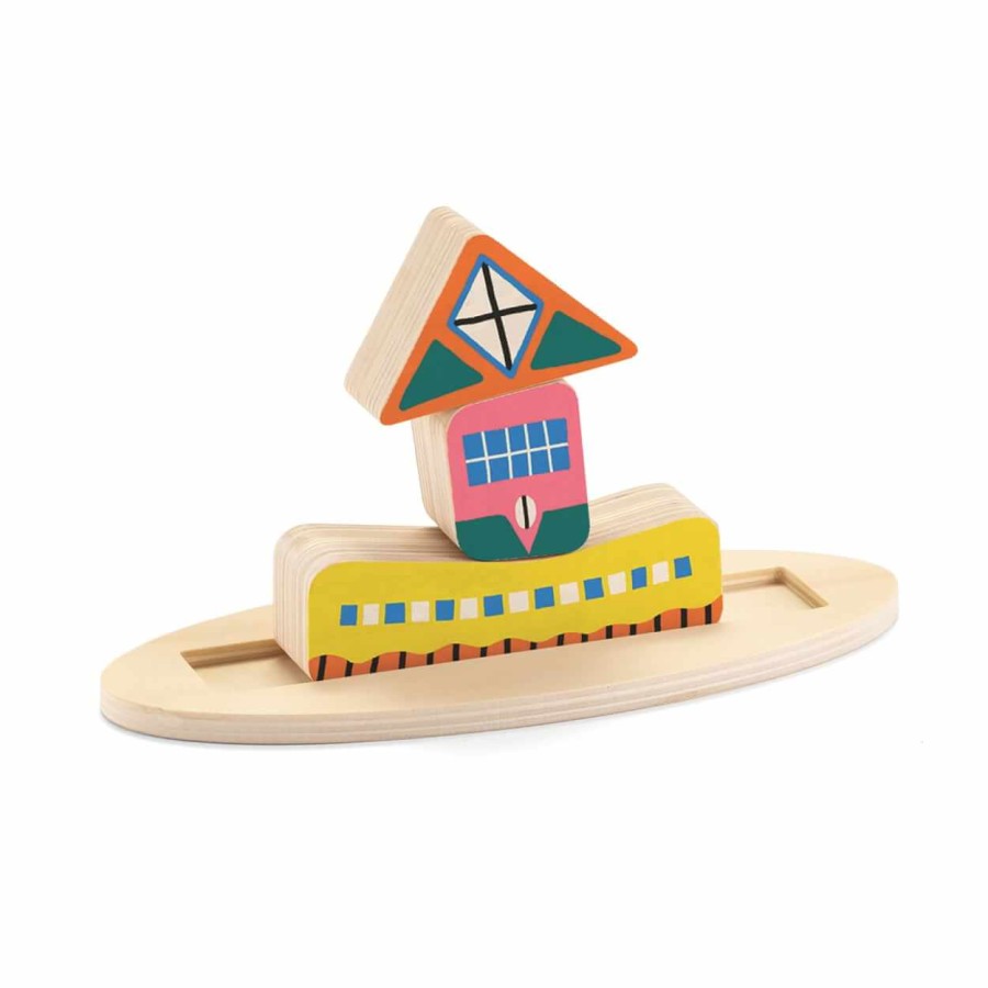 Drewniany balansujący DOMEK / Djeco