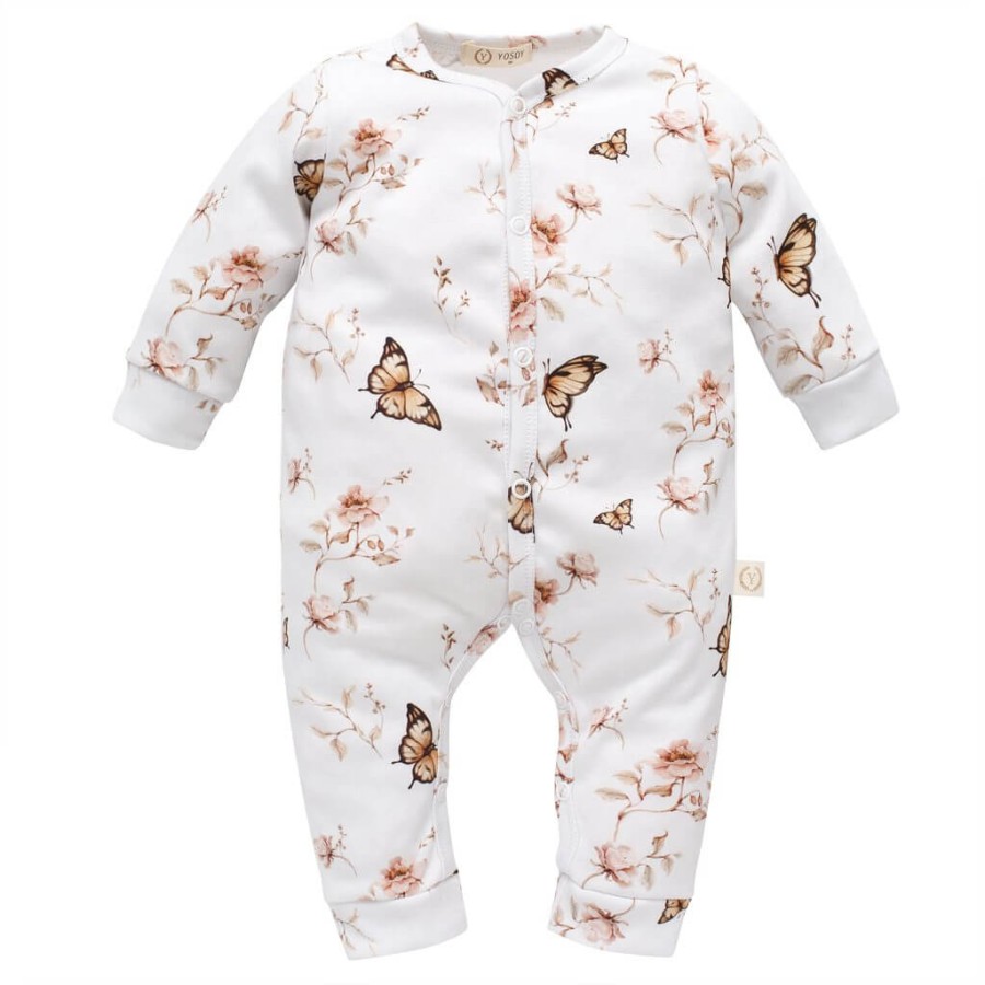 Rampers organic cotton - BUTTERFLIES / YOSOY