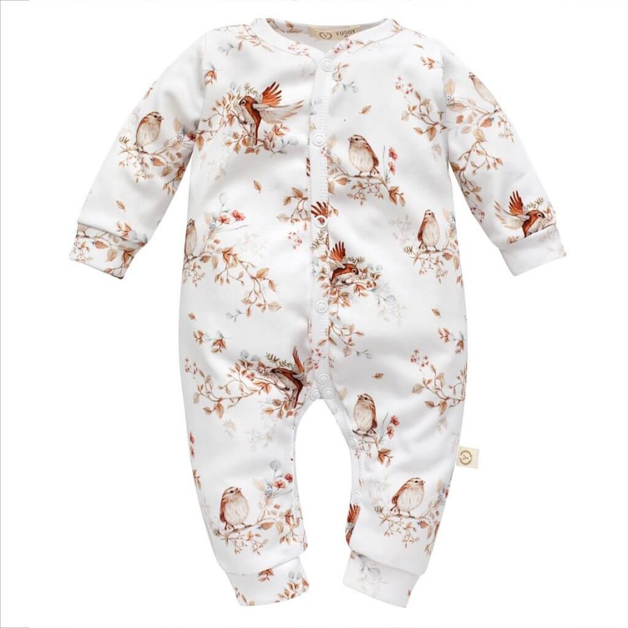 Rampers organic cotton - BIRDS / YOSOY