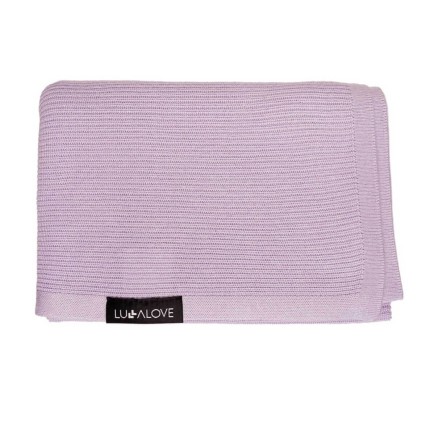 Lekki, dzianinowy kocyk - mgiełka lawenda / Lullalove