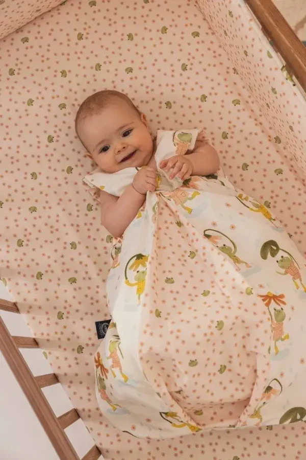 Prześcieradło GOOD NIGHT - FROGS BLOOM / La Millou