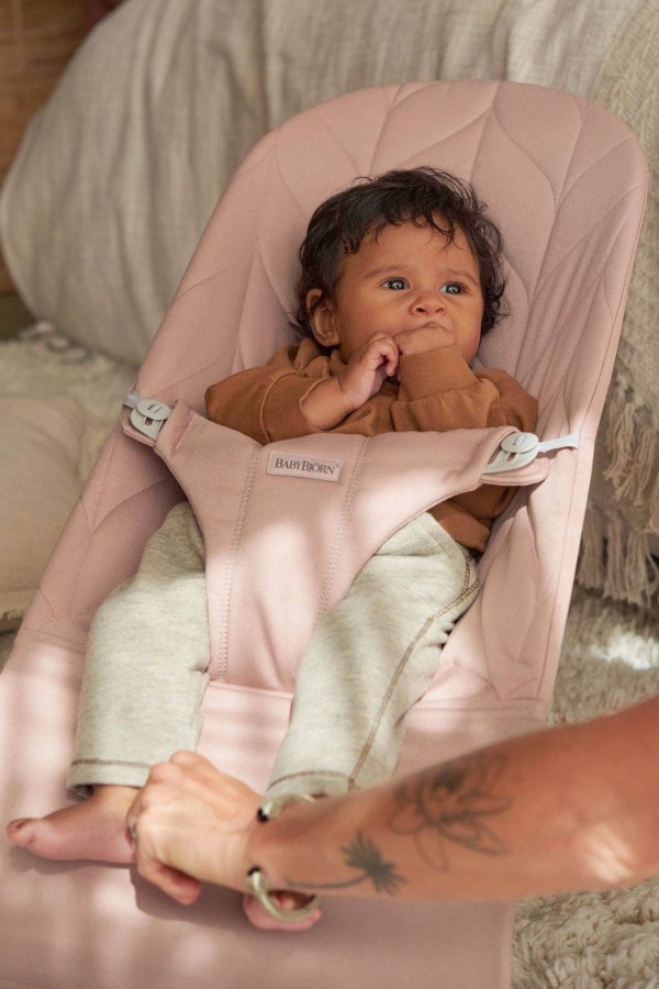 BABYBJORN - leżaczek BLISS WOVEN, Petal Quilt, Dusty Pink