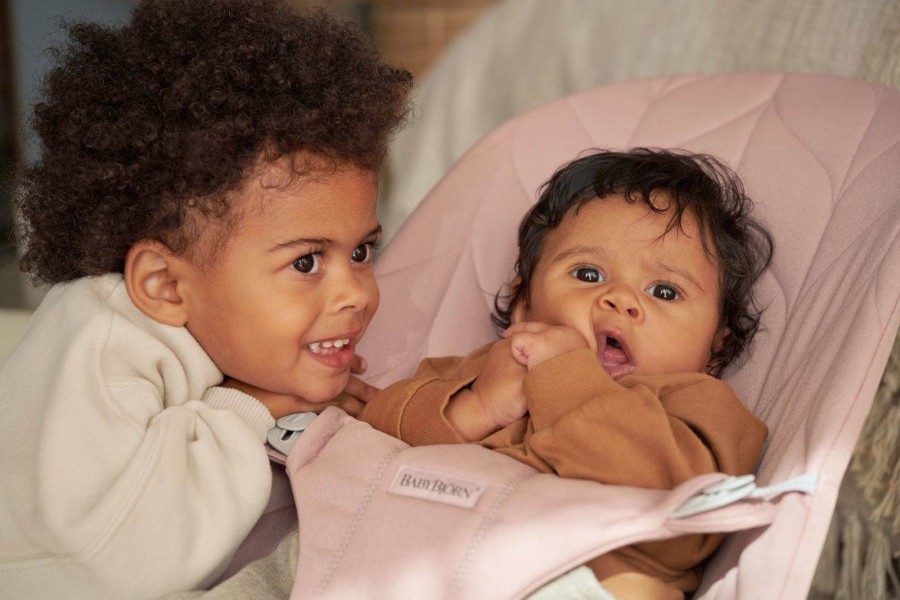 BABYBJORN - leżaczek BLISS WOVEN, Petal Quilt, Dusty Pink