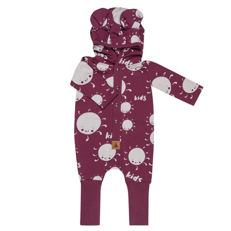 Uchaty kombinezon - Słoneczka na lila / Zezuzulla ZZZ