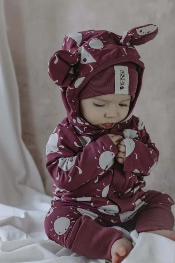 Uchaty kombinezon - Słoneczka na lila / Zezuzulla ZZZ