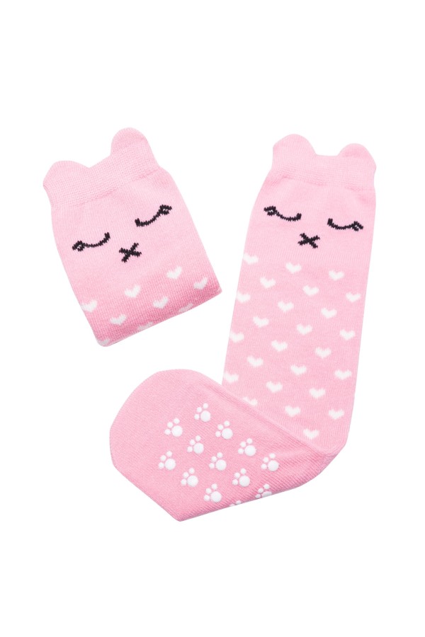 Podkolanówki Kotki - Lilka Różowa Kotka Różne rozmiary / Mama's Feet