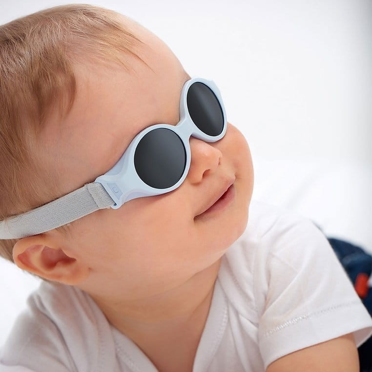 Okulary przeciwsłoneczne dla dzieci z elastyczną opaską 0-9 miesięcy, Glee - Pearl blue / Beaba