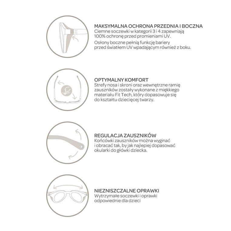 Okulary przeciwsłoneczne dla dzieci 2-4 lata, Merry - Pearl blue / Beaba