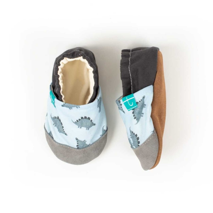 Kapcie do domu, żłobka, przedszkola - GREY DINO / TITOT