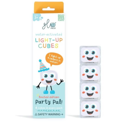 Kostki sensoryczne świecące w wodzie Party Pal - zabawka kąpielowa, wielokolorowa / Glo Pals