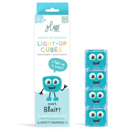 Kostki sensoryczne świecące w wodzie Blair - zabawka kąpielowa, turkusowy / Glo Pals