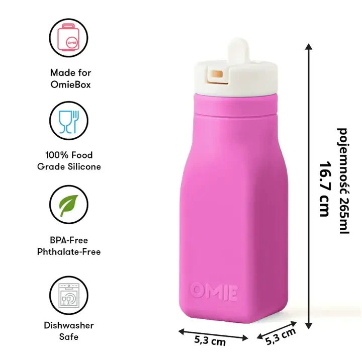 OMIEBOTTLE, bidon dla dzieci, Pink / OMIE