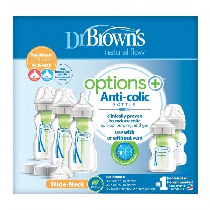 Zestaw startowy szeroka szyjka Options+ "duży" / Dr Brown's