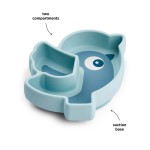 Talerzyk na przekąski z przyssawką Birdee Blue / Done by deer