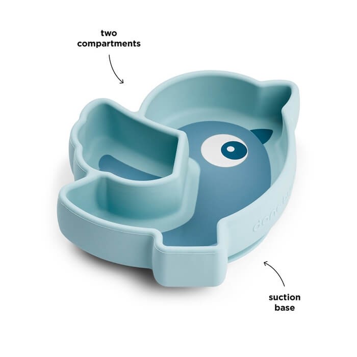 Talerzyk na przekąski z przyssawką Birdee Blue / Done by deer