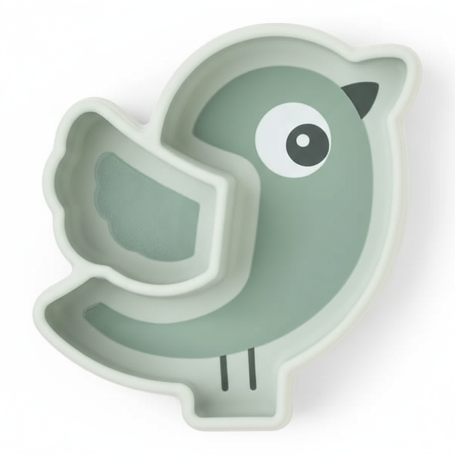 Talerzyk na przekąski z przyssawką Birdee Green / Done by deer