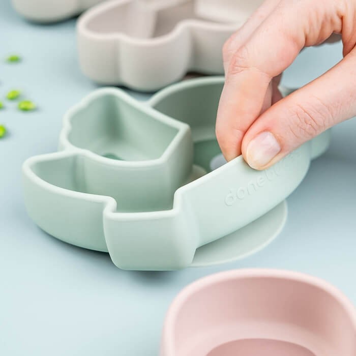 Talerzyk na przekąski z przyssawką Birdee Green / Done by deer