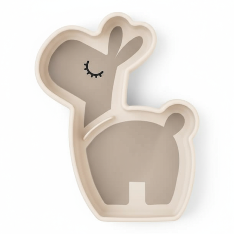 Talerzyk na przekąski z przyssawką Lama Lalee Sand / Done by deer