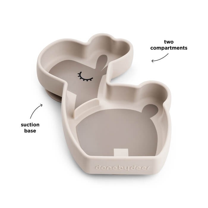 Talerzyk na przekąski z przyssawką Lama Lalee Sand / Done by deer