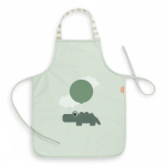 Wodoodporny fartuszek dla dziecka Happy Clouds Green / Done by deer
