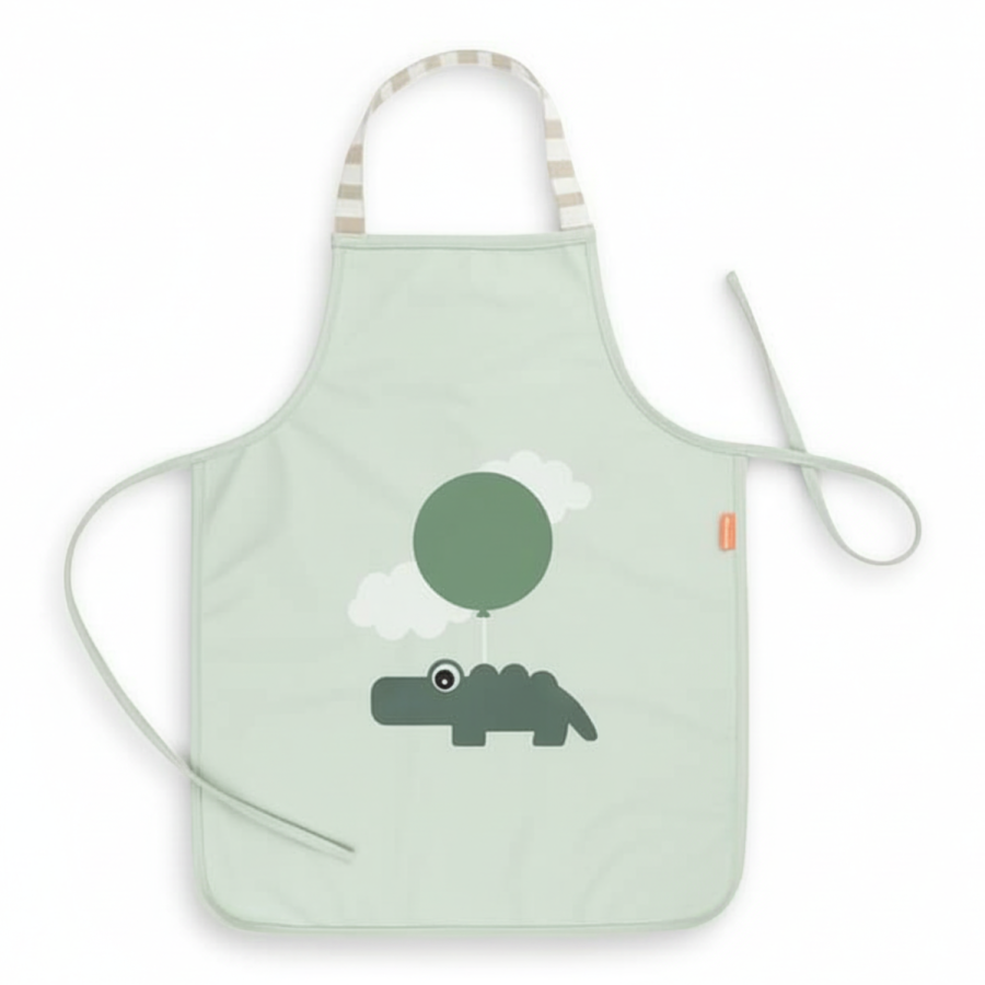 Wodoodporny fartuszek dla dziecka Happy Clouds Green / Done by deer
