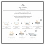 Kocyk ze 100% wełny merino cream w prążek - premium collection / My Memi