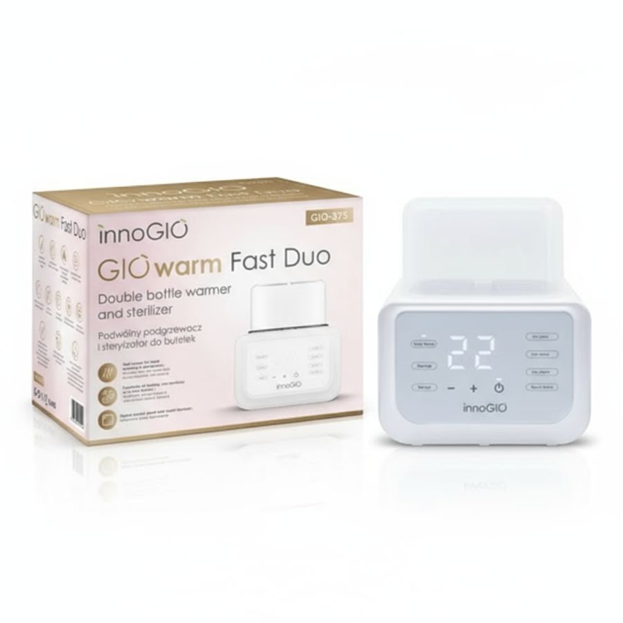 Podwójny podgrzewacz i sterylizator do butelek GIOwarm Fast Duo